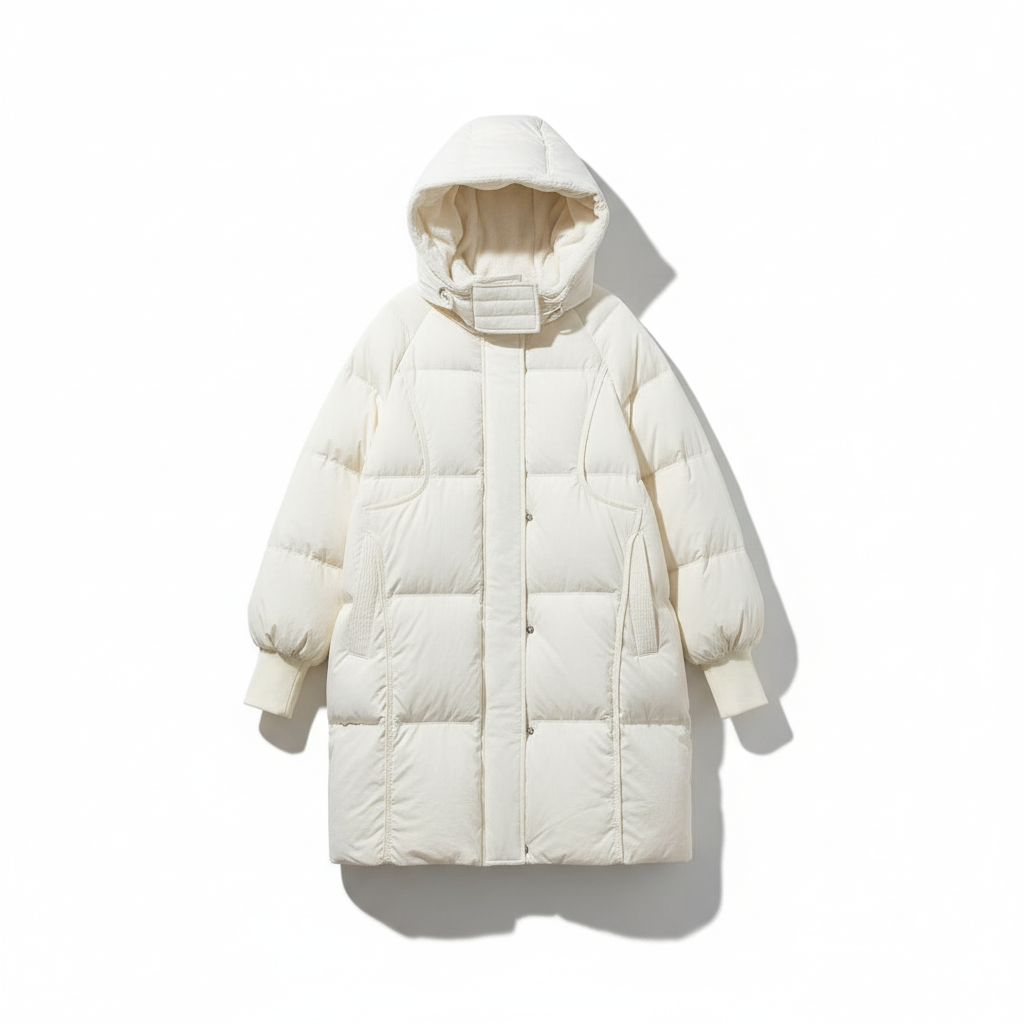 Student Hooded Mid-Length Bread Jacket Coat