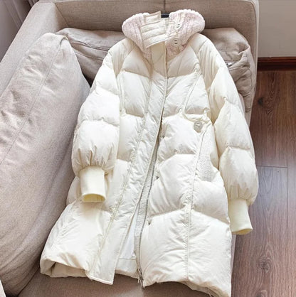Student Hooded Mid-Length Bread Jacket Coat