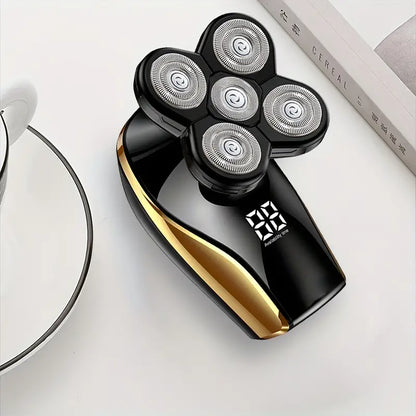Electric Head Hair Shaver with LED Display and 5 Heads