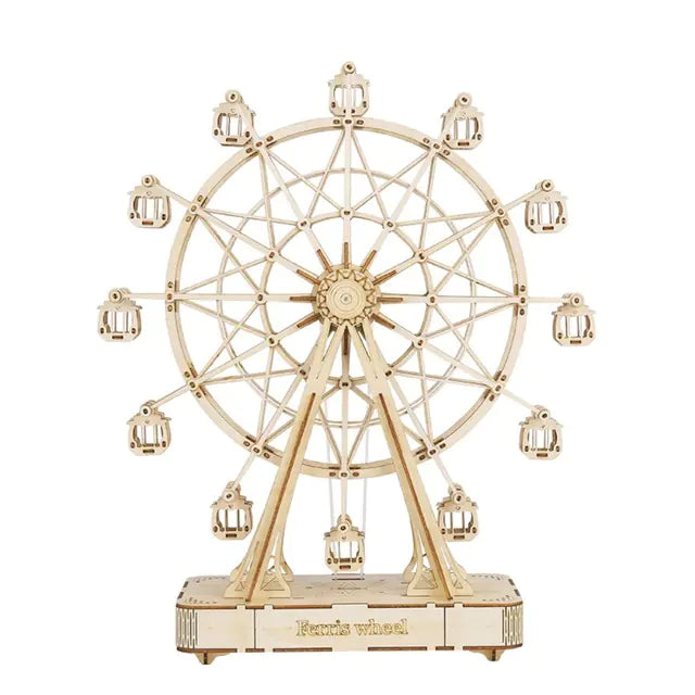 DIY 3D Ferris Wheel Music Box Assembly Model Toy