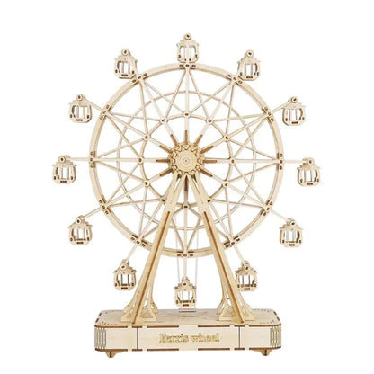DIY 3D Ferris Wheel Music Box Assembly Model Toy