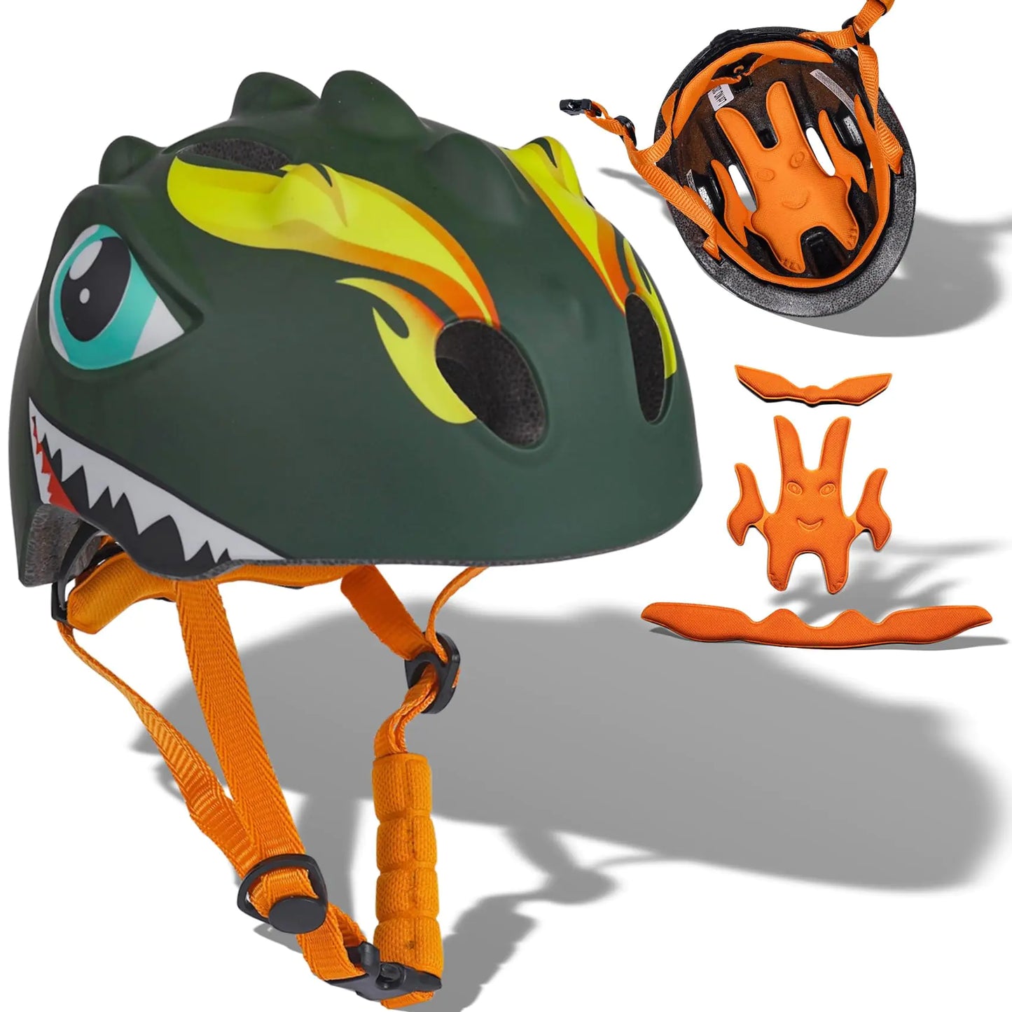 DinoRide Kids Bike Helmet - CPSC Certified, Ages 3-8