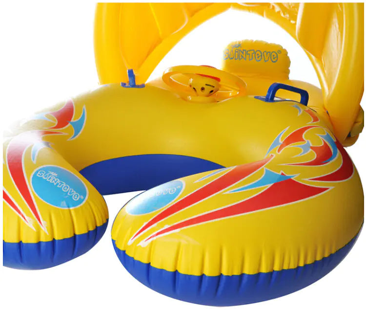 Parent-Child Swim Ring with Sun Protection