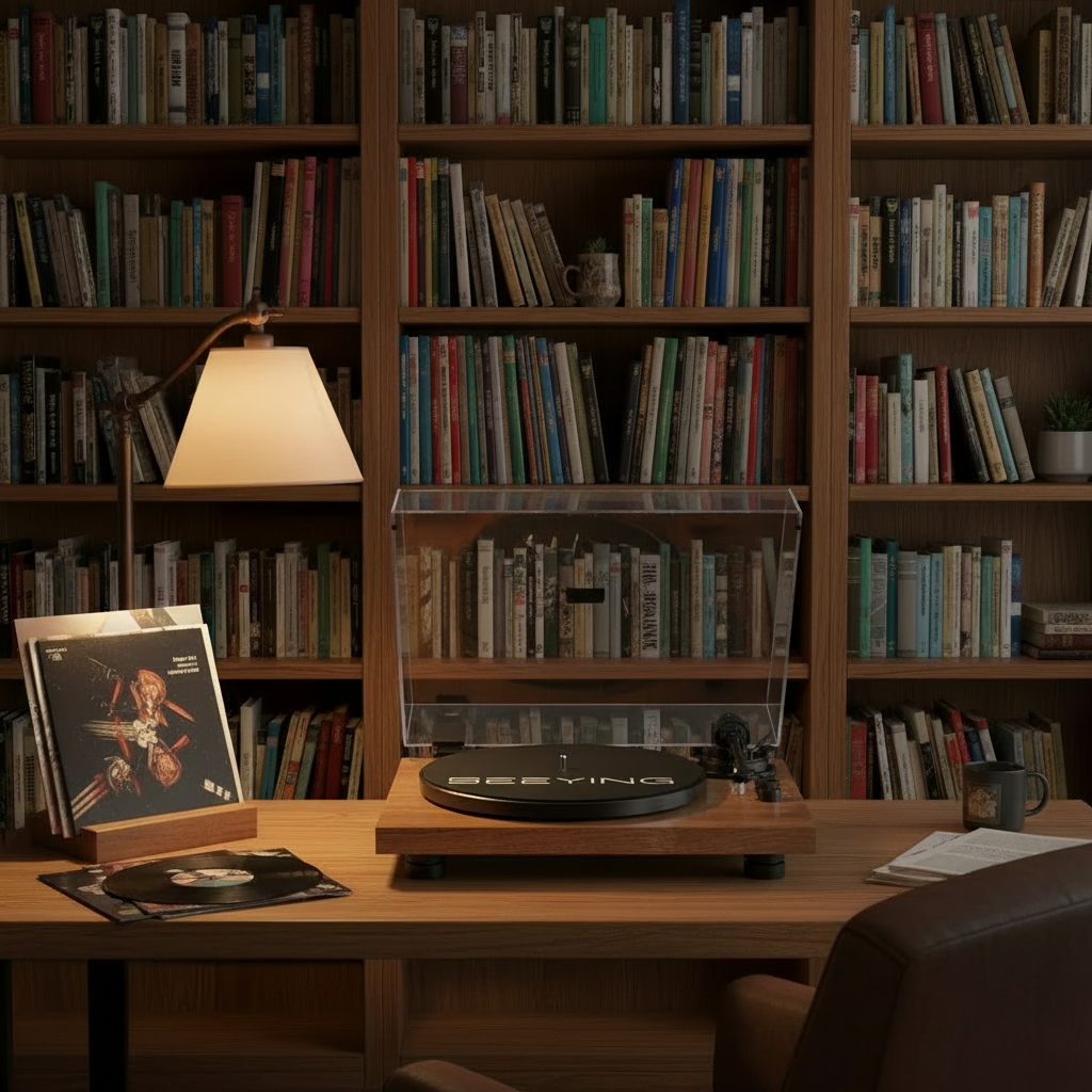 Bluetooth Belt-Drive Vinyl Turntable with Pitch Control