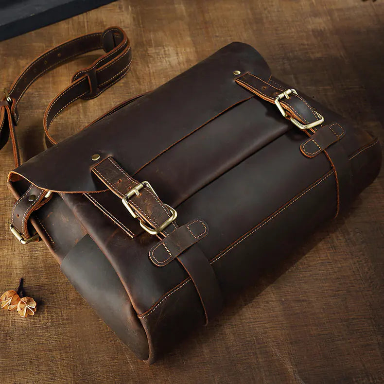 Vintage Genuine Leather Cambridge Tote Shoulder Bag