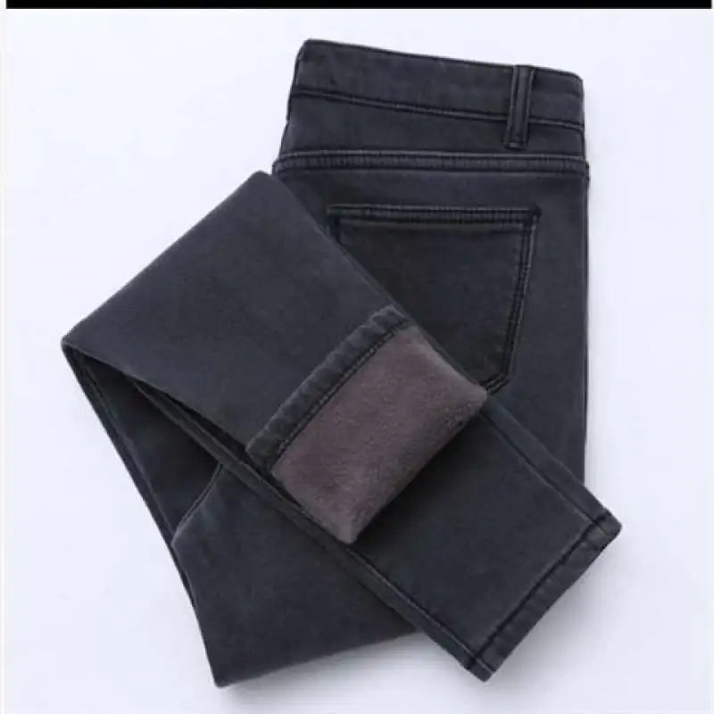 Women's Warm Black Cotton Fit Pants
