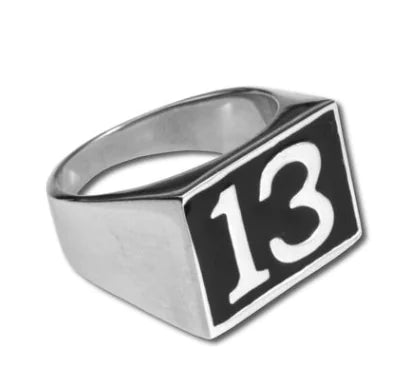 Men's Vintage Ring - Retro Digital Design