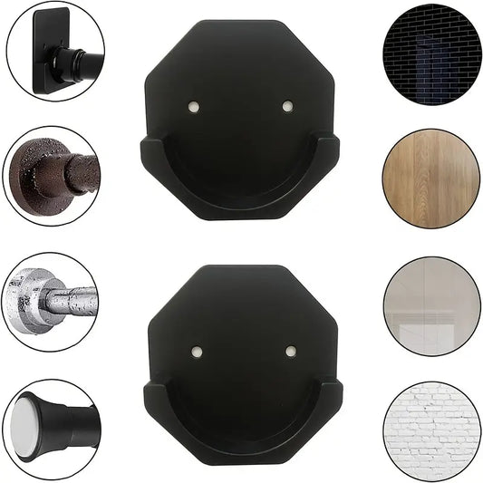 2pcs Adhesive Shower Curtain Rod Tension Holders