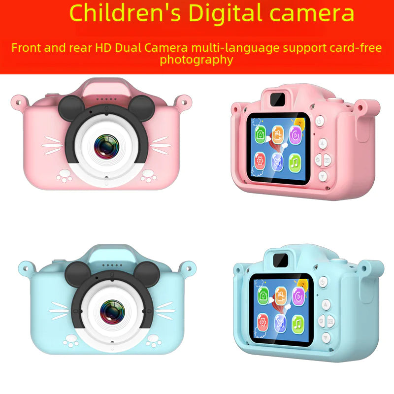 X5S Kids Camera - HD Cartoon Mini DSLR with Dual Lens