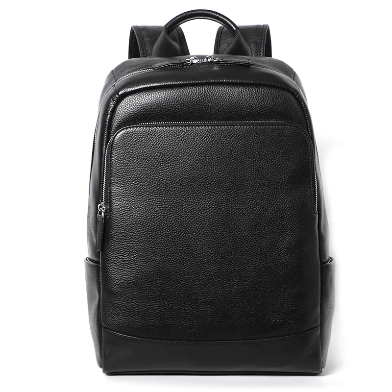 Genuine Leather Black Backpack