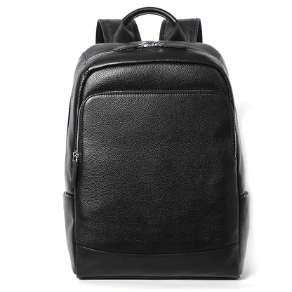 Genuine Leather Black Backpack