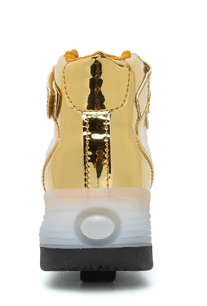 Kids' Trendy Light-Up Roller Sneakers