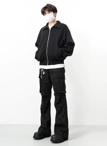 Men's Trendy Straight Black Pants