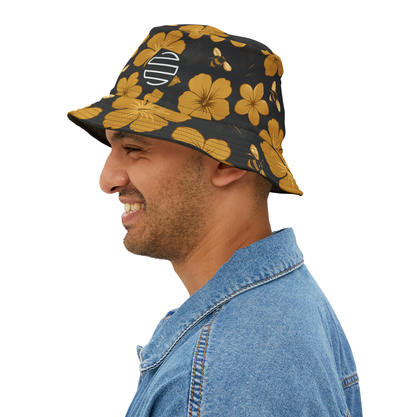 Humbly FloralBee Bucket Hat - Black
