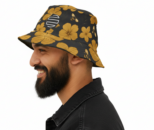 Humbly FloralBee Bucket Hat - Black