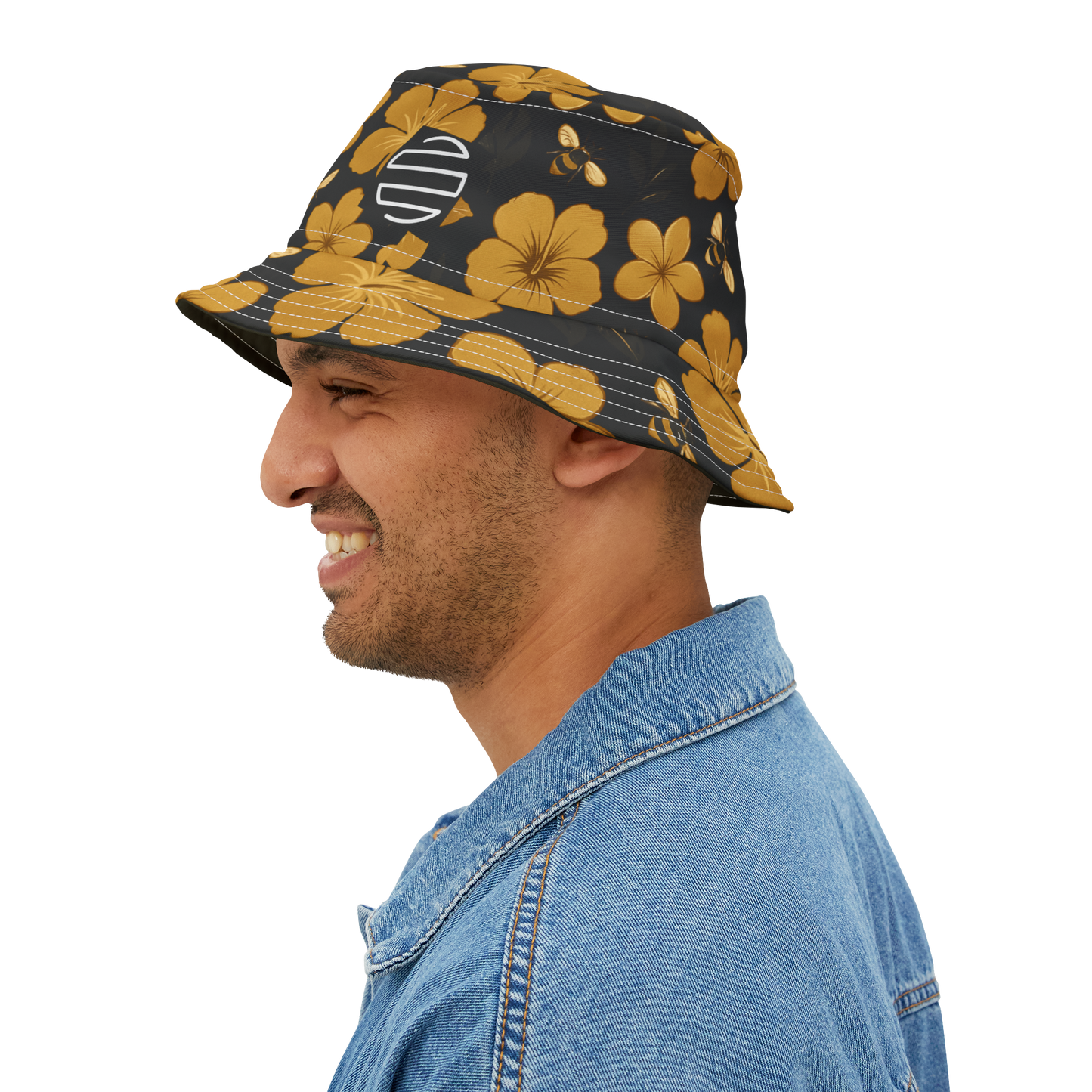 Humbly FloralBee Bucket Hat - Black
