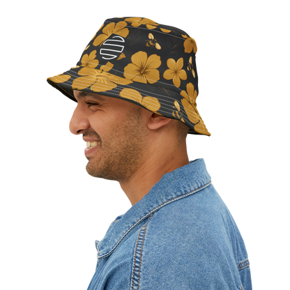 Humbly FloralBee Bucket Hat - Black