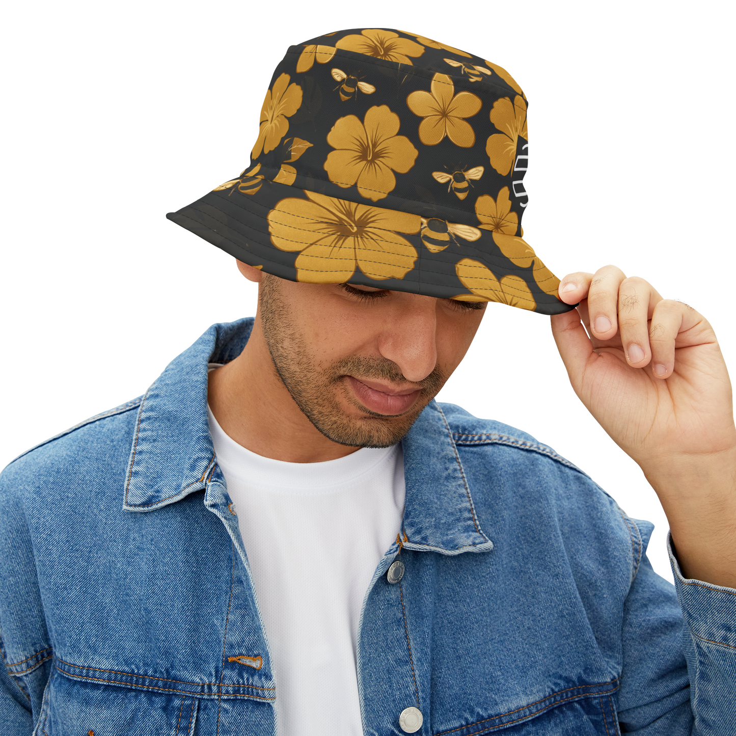 Humbly FloralBee Bucket Hat - Black