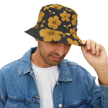 Humbly FloralBee Bucket Hat - Black