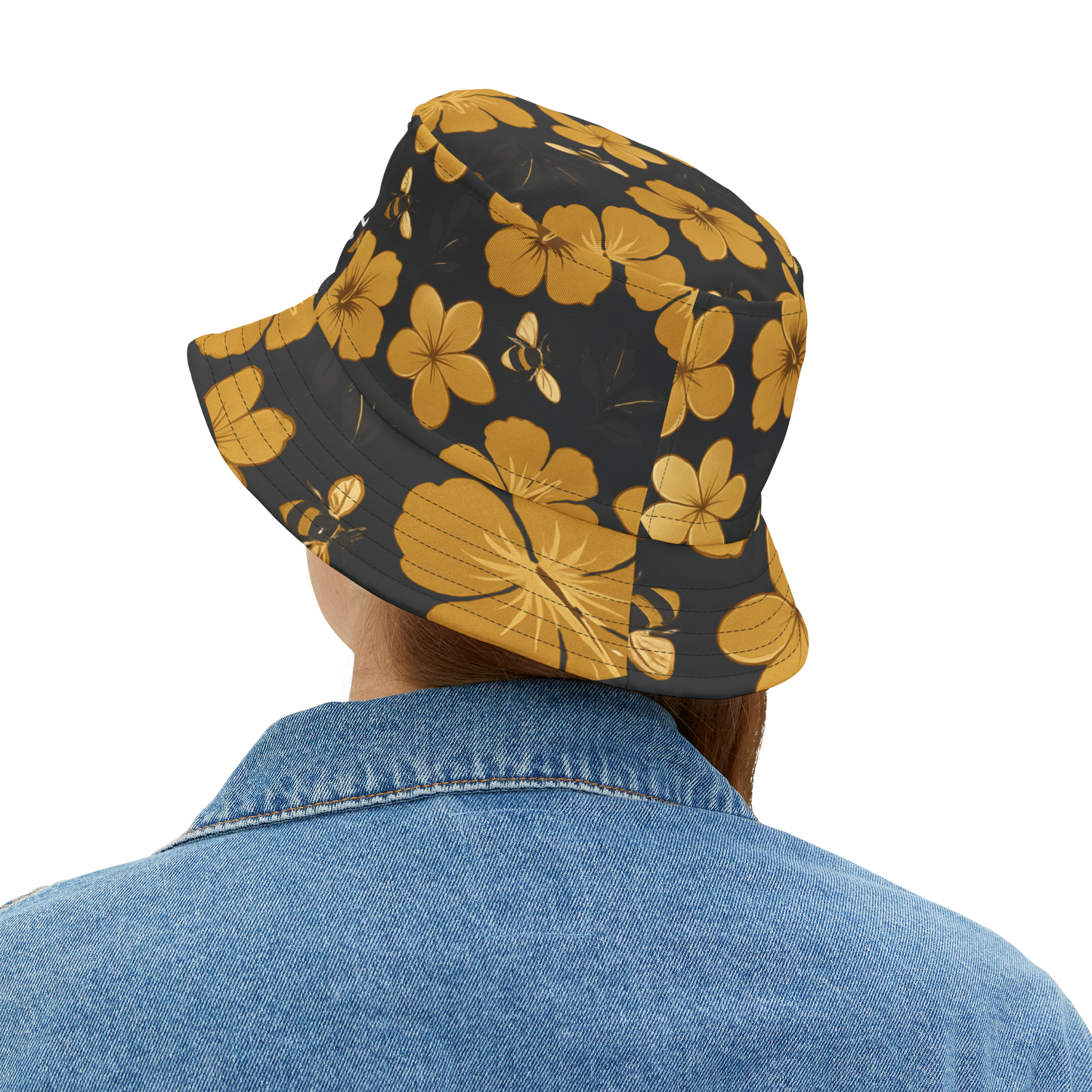 Humbly FloralBee Bucket Hat - Black