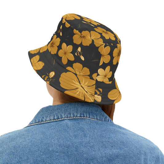 Humbly FloralBee Bucket Hat - Black