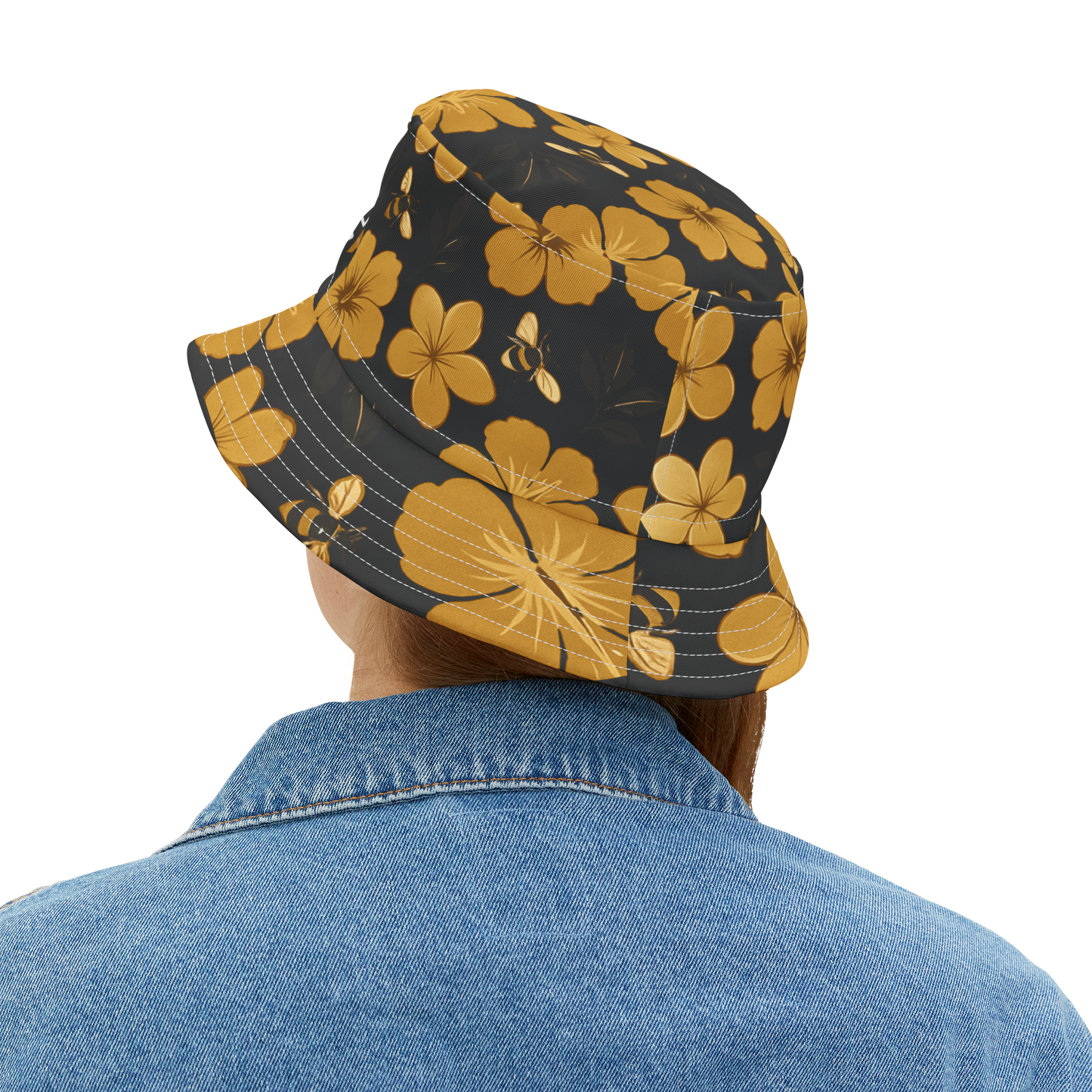 Humbly FloralBee Bucket Hat - Black