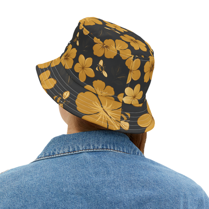 Humbly FloralBee Bucket Hat - Black