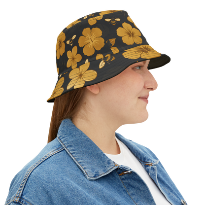 Humbly FloralBee Bucket Hat - Black