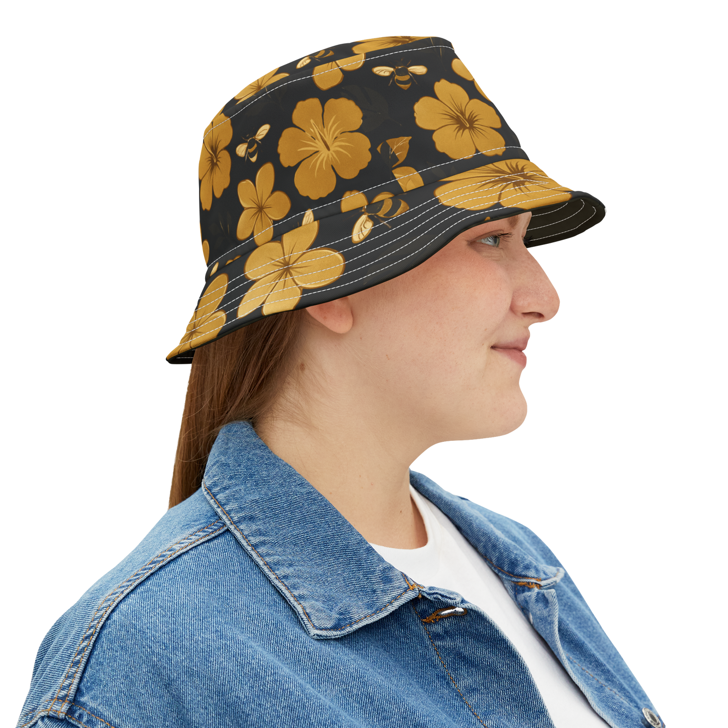 Humbly FloralBee Bucket Hat - Black