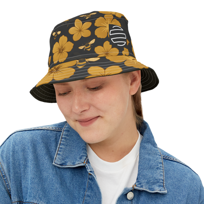 Humbly FloralBee Bucket Hat - Black