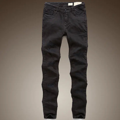 Men's Ripped Black Slim Fit Jeans