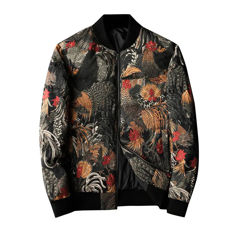 Men's Graffiti Rooster Down Jacket