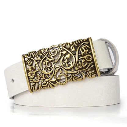 Women's Leather Casual Decorative Denim Belt