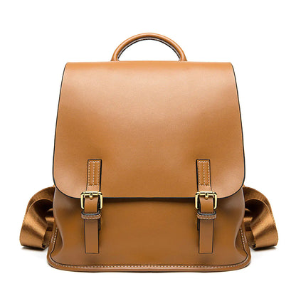 Stylish Casual Leather Backpack - Lightweight Design