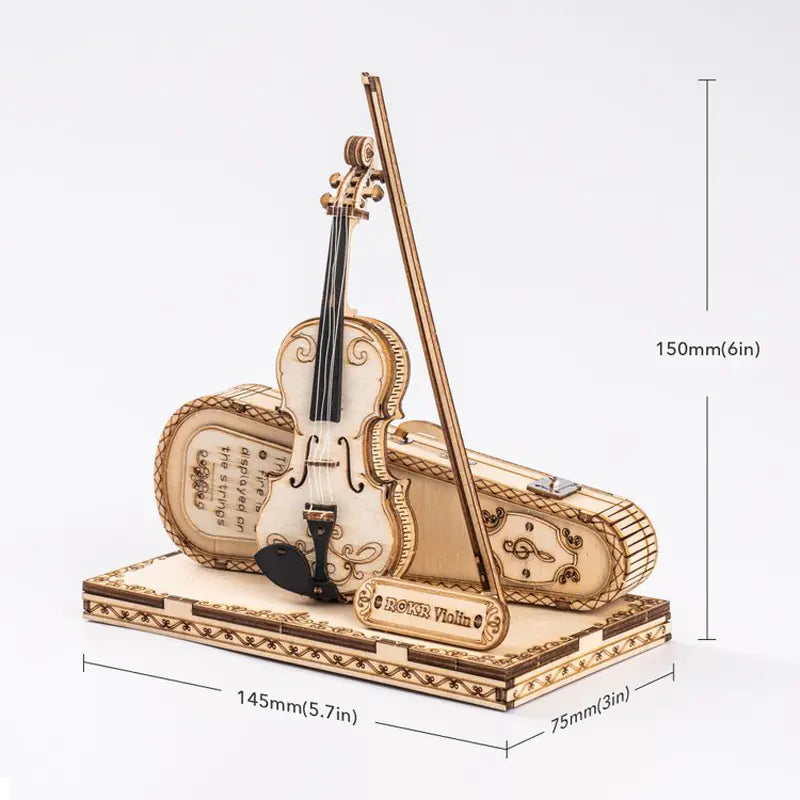 DIY 3D Wooden Puzzle - Violin Model