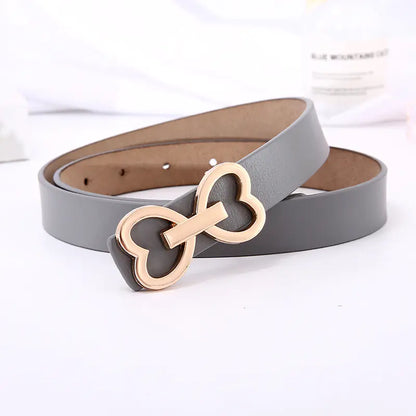Chic Heart-Shaped Women's Leather Belt