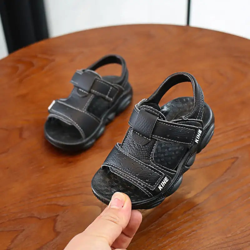 Children's Leather Beach Sandals - Breathable & Comfortable