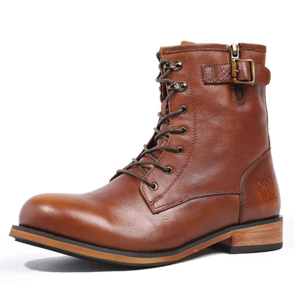 Men's Classic British Round Toe Leather Boots