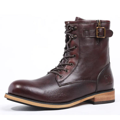 Men's Classic British Round Toe Leather Boots
