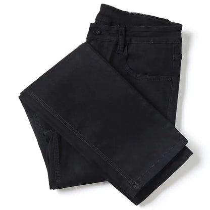 Men's Slim Fit Black Stretch Denim Trousers
