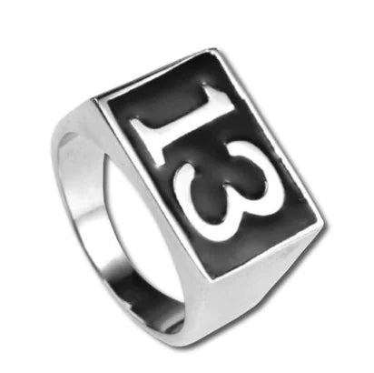 Men's Vintage Ring - Retro Digital Design