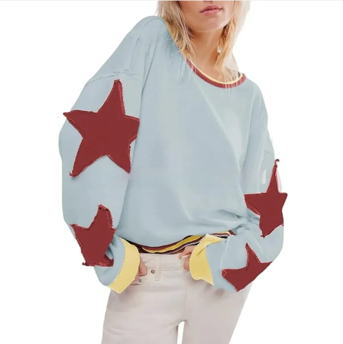 Retro Geometric Knit Pullover