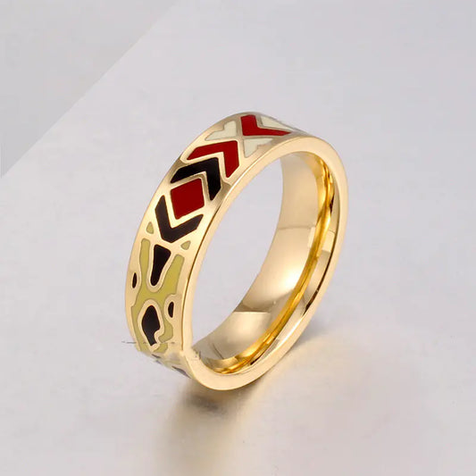 Ethnic Style Popular Retro Enamel Ring