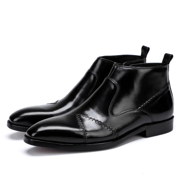 Men's High-Top Leather Shoes