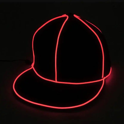 LED Glow Baseball Cap - Fluorescent Hip Hop Hat