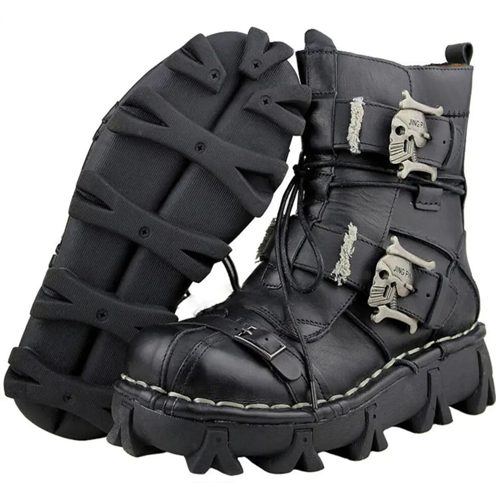 Genuine Leather Military Martin Boots