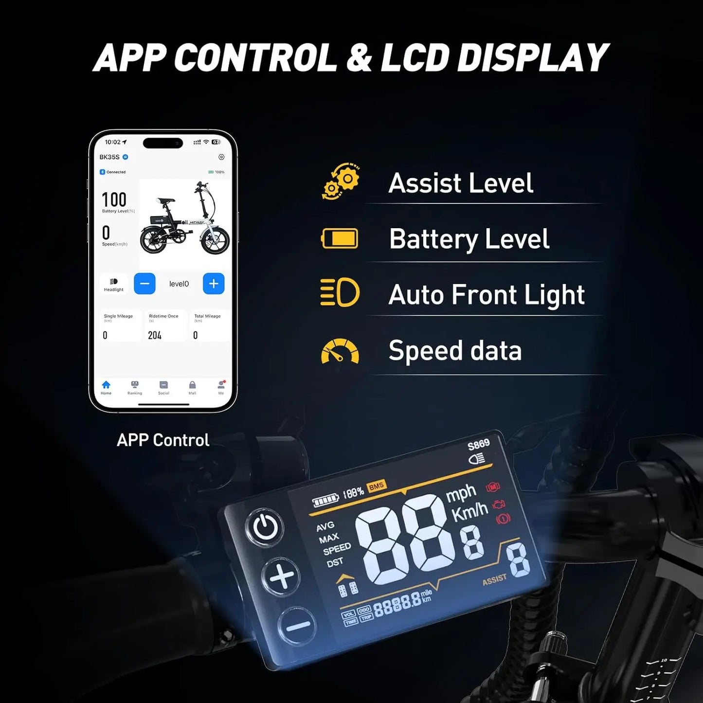 HITWAY 16” 250W City E-Bike | Max.Range 25-60KM