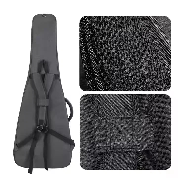 Premium Padded Oxford Gig Bag For Two Electric Guitars Portable With EVA & Nylon
