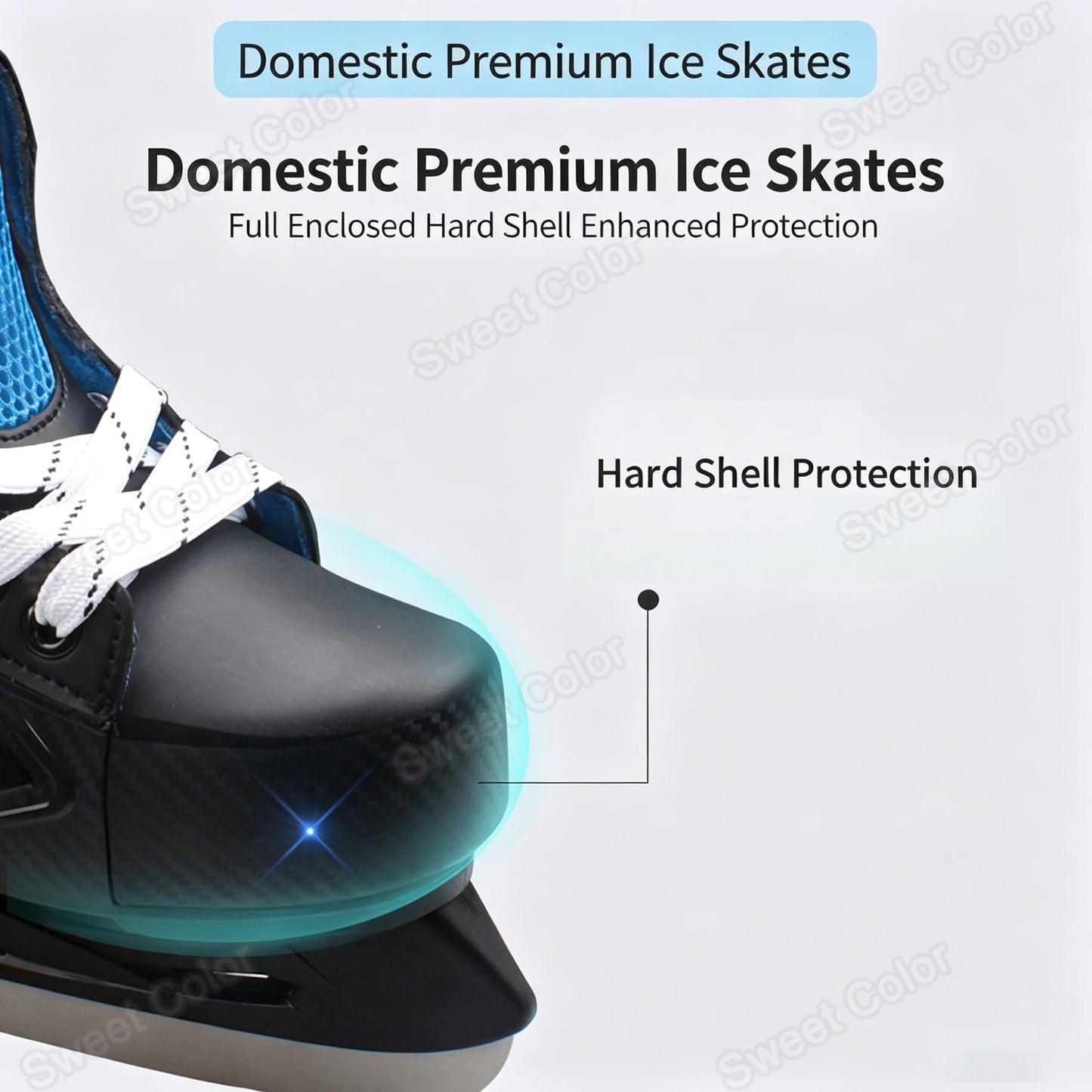 Adjustable Ice Hockey Skates for Adults – Insulated Winter Ice Skates with Stainless Steel Blades for Beginners