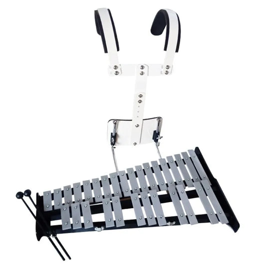 Aluminum Xylophone 30/32/37 Notes Metal Glockenspiel Xylophone with Back Strap Brackt Band Performance Adults Orff Percussion